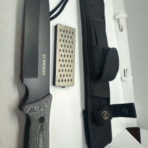 Schrade SCHF52M Frontier Fixed Blade Knife w/ Sheath & Sharpening Stone