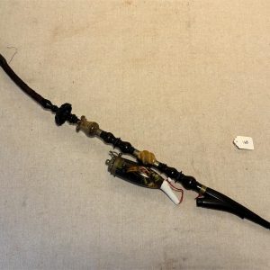 Antique German Style Jagerpfeife Porcelain Hunting Pipe Long Stem Painted Scene