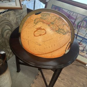 Vintage Replogle Heirloom Globe on Wood Tripod Stand Approx 16 in